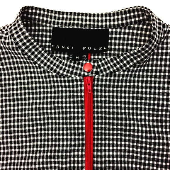 Yansi Fugel Gingham Jacket with Red Contrast - Picture 4 of 10